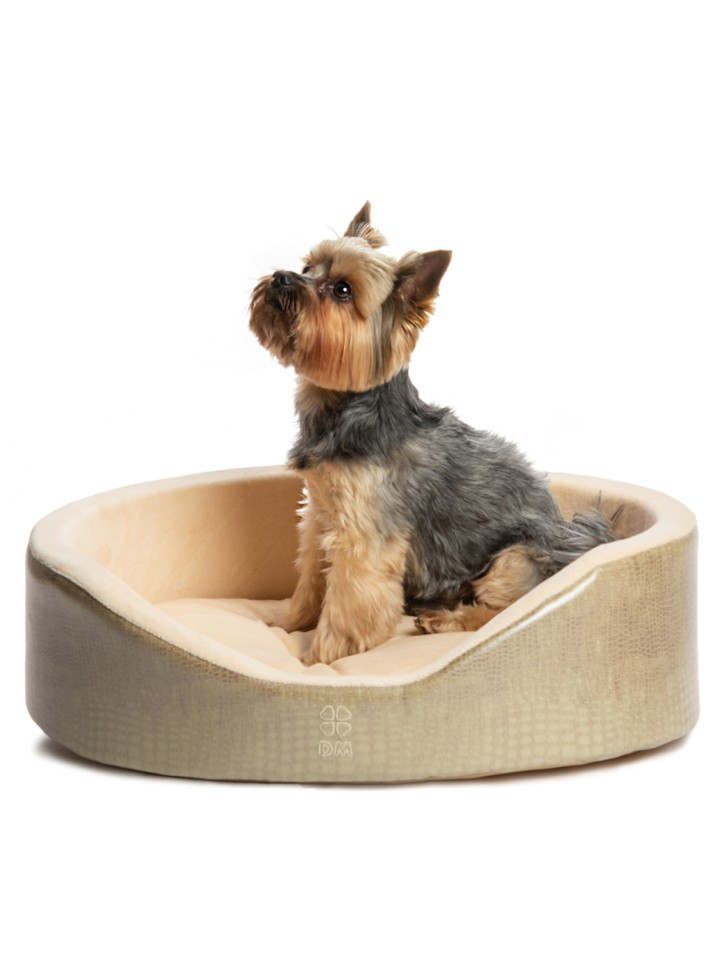 Лежанка круглая "Сафари" (молочный)